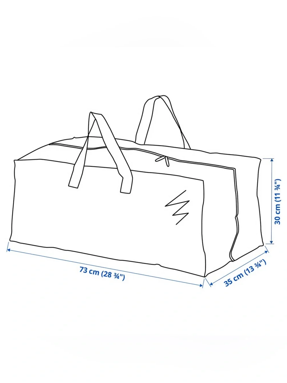 New 2x IKEA Frakta Bag with Zipper